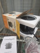 Crock-Pot 1.8L Small Removable Ceramic Bowl Slow Cooker Black Serves 1-2 People