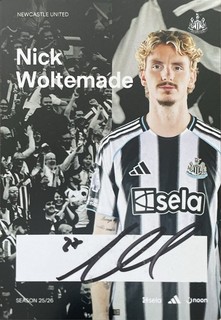 Nick Woltemade Handsignierte Autogrammkarte Newcastle United 25/26
