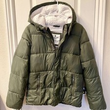 Abercrombie Kids Hooded Sherpa Lined Puffer Jacket Size 15/16