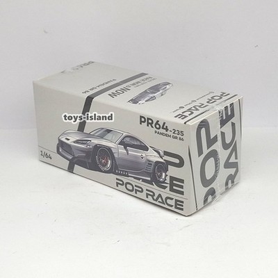 POPRACE PR64-235 1/64 Pandem GR 86 Silver POP RACE Toyota PR640235