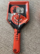 Vintage Halloween Tin Litho Noisemaker US METAL TOY MFG Black Cat And JOL
