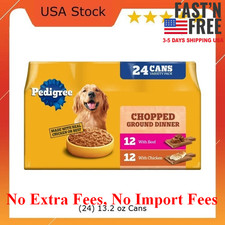 Pedigree Chopped Ground Dinner Chicken  Beef Variety Pack Wet Dog Food 24 Cans