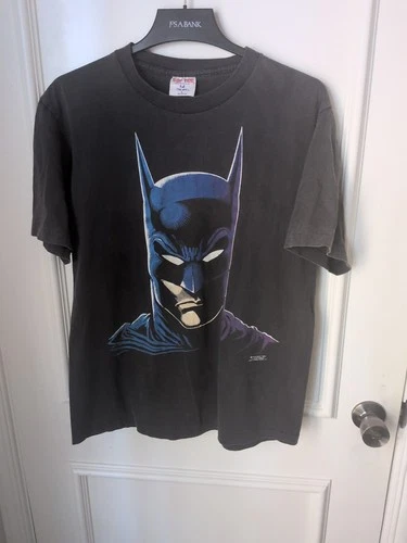 Vintage 1989 DC Comic Big Face BATMAN Comic Book T-Shirt Size L