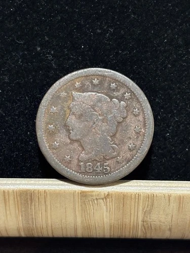 Photo of a 1845-P Large Cent from an eBay listing that sold on Jul 22, 2026