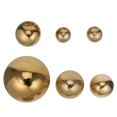  6 Pcs Decorative Hollow Spherical Ornaments Gazing Globe Mirror Balls