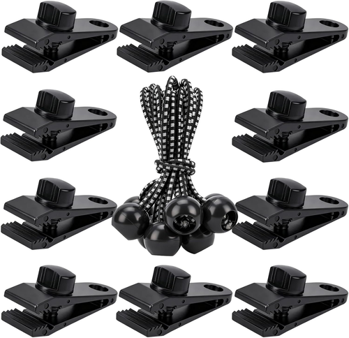 Tarp Clips Heavy Duty Lock Grip, 20 Pack Tarp Clamps, Shade Cloth Clips Fastener - Picture 12 of 12