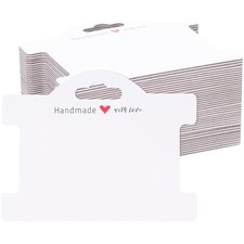 joycraft 40Pcs Jewelry Display Cards, White Kraft Paper Hanging Displa