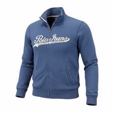 VTG Polo Jeans Ralph Lauren Co Full Zip Sweatshirt Blue XL/XG Script Logo Y2K