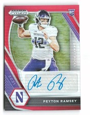 2021 Panini Prizm DP Peyton Ramsey Red #DPA-PRA Auto Northwestern Wildcats