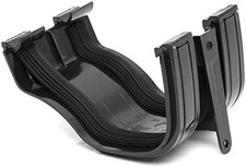 Polypipe ROG02B Black Ogee Extra Capacity Gutter Union/Joiner ROG02b Black 130 