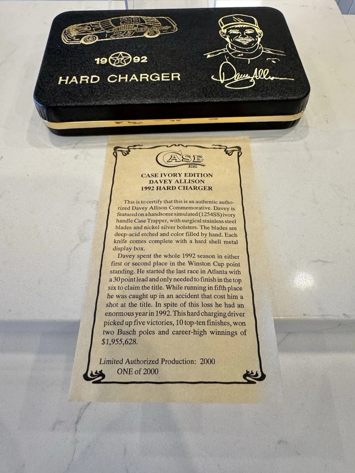 Raro Vintage CASE XX “1992 Cargador Duro Davey Allison” XXXX/2000 Nuevo Foto 3 de 3