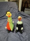 Murano Hand Blown Art Glass Multicolor Clown Figurines Decorative Venice