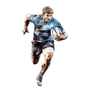 Rugby Sport Self Adhesive Vinyl Sticker