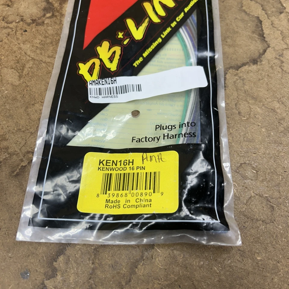 DB Link Kenwood KEN16H 16 Pin Amplifier Kit Wiring Harness New Sealed - Image 2 of 4