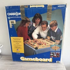 Vintage Carrom Game Board Table Model 100 Accessories & Instructions Complete