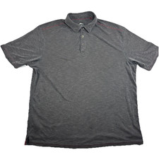 Tommy Bahama Performance Polo Gray Short Sleeve Golf Summer Tencel Shirt Large