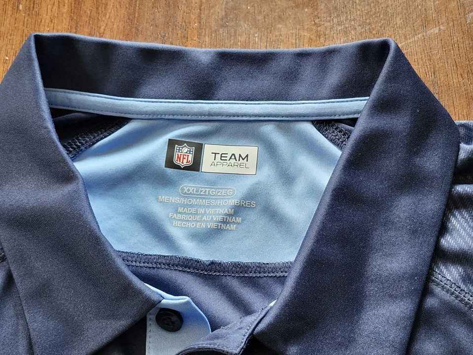 Tennessee Titans NFL Team Apparel Dark Blue Polo Men’s Size XXL/2TG/2EG - Image 4 of 4
