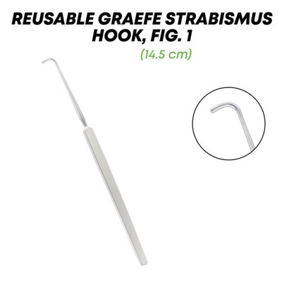 Graefe Strabismus Hook Curved Hook Premium Ophthalmic Surgical Instruments