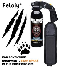 Feloiy Bear Repellent Spray w/ Holster Self Defense Protection 16 oz 35 Ft