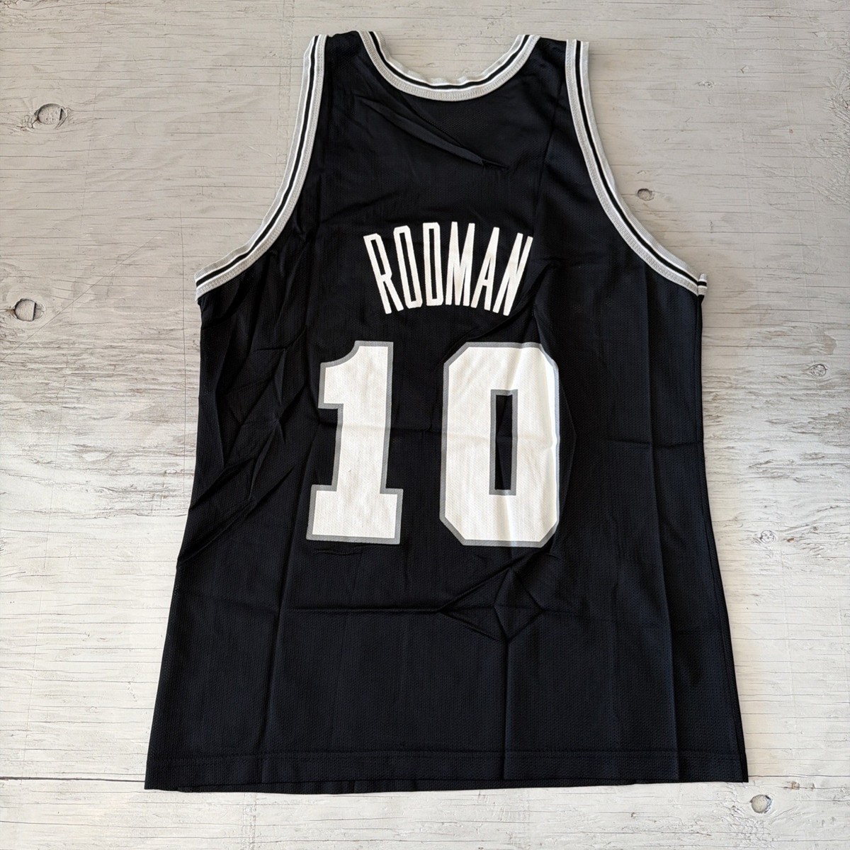 H918 Champion SPURS ロッドマン ユニフォーム Vintage 90s Champion NBA San Antonio Spurs Dennis Rodman #10