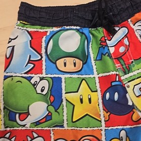 Super Mario Bros. Swimming Shorts Nintendo NES Gamer Games Luigi Toad Bowser