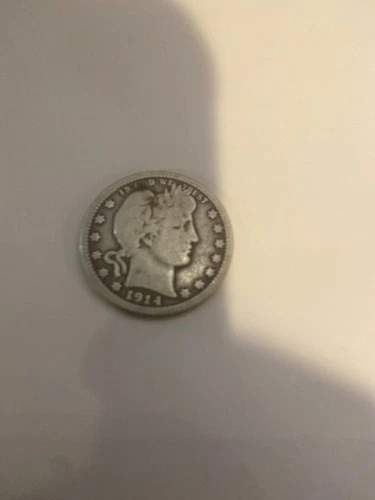 1914 QUARTER DOLLAR US SILVER LIBERTY EAGLE 25C COIN