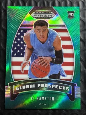 2020-21 Panini Prizm Draft Global Prospects Green Prizm #99 RJ Hampton Wizards
