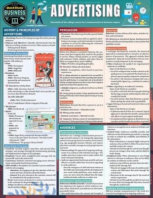 Advertising: A Quickstudy Laminated Reference Guide by Maria Siano (English)