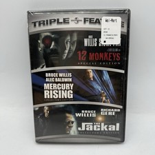 12 Monkeys / Mercury Rising / The Jackal DVD Collector Editions NEW Bruce Willis