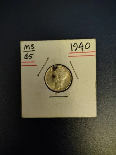 Uncirculated 1940 Philadelphia Mint Silver Mercury Dime