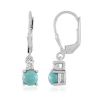 Cavill Ohrringe Damen Silber 925 Platin Campitos TüRkis 1,11Ct Elegant