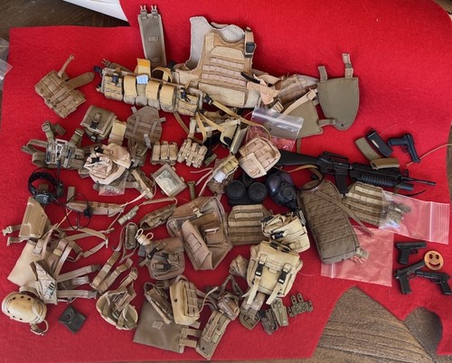 1/6 Lot Of Modern Coyote Pouches LBV MOLLE Holster Rigs M16A2 M203 ...