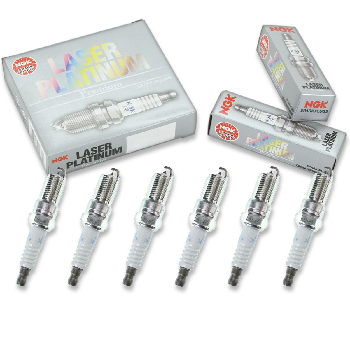 6 pcs NGK Laser Platinum Spark Plugs for 1983 Ford LTD 3.8L V6 - Engine Kit bg