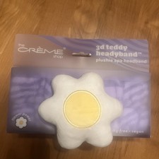 NEW The Creme Shop 3D Teddy Headyband Plushie Spa headband Flower Power Purple
