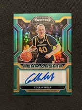COLLIN WELP 2022 Panini Draft Picks PENMANSHIP GREEN PRIZM HOLO Auto Signature