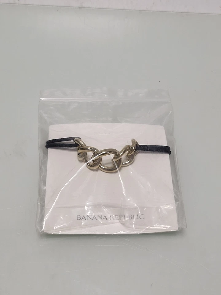 Corbata de pelo Banana Republic tono dorado con eslabones - N22-3 Foto 4 de 4