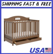 Story Convertible Crib with Drawer and Graco Premium Foam Crib  Toddler Bed