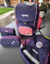 ergobag Schultaschen Set 4-teilig Lila/Pink M...