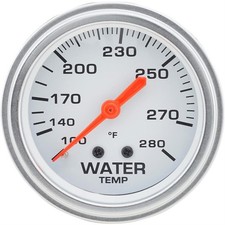 2 58 Inch Water Temperature Gauge Chrome Bezel Lightweight For Race Car Use 2 58 Inch Water Temperature Gauge Chrome Bezel Lightweight For Race Car Use