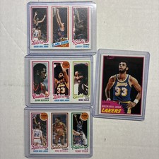 Kareem Abdul-Jabbar Vintage Basketball Card Lot – 1980 & 1981 Topps