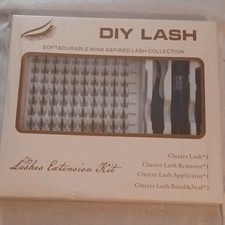DIY LASH Cluster Wimpern Set Schwarz Nerz-Opt...