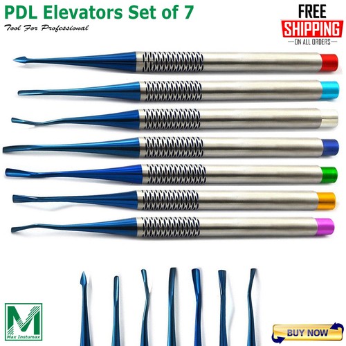 Dental Tooth Extraction Instruments Elevators Root Tip Gum Tissue Extracting Kit - Picture 13 of 14