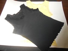 2 Women's Tank Tops Sz. Large Lace Trim