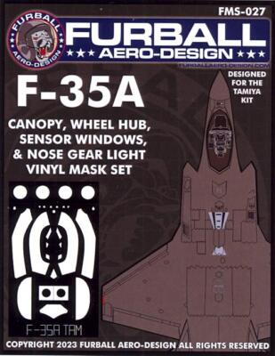 Furball Decals 1/48 LOCKHEED F-35A LIGHTNING Canopy & Wheels Mask Set Tamiya
