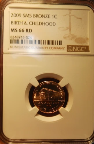 2009 NGC MS 66 RD SMS LINCOLN COPPER BRONZE CENT BIRTH & CHILDHOOD #5