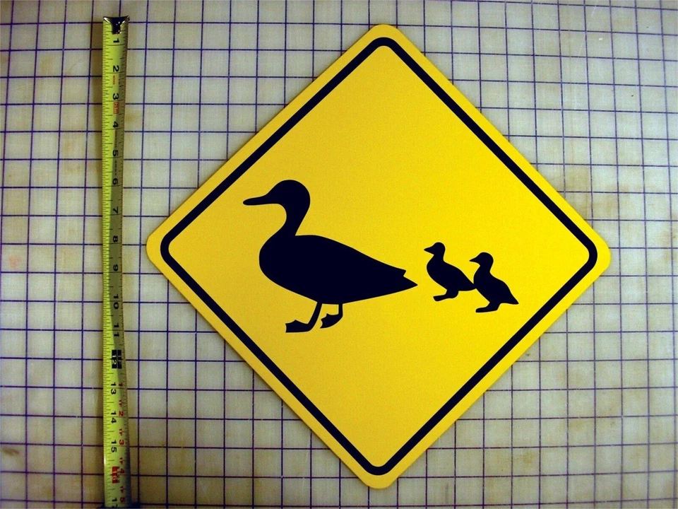 Letrero de aluminio Diag Duck Crossing 16" - hogar garaje granja decoración de carreteras Foto 3 de 4