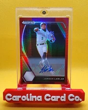 JORDAN LAWLAR 2021 PANINI PRIZM DRAFT RED & PURPLE HYPER PRIZM REFRACTOR AUT0 RC