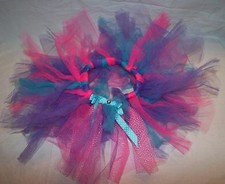 Child Toddler Tutu costume 18 mos  Adjustable Waist Elastic Pink Purple Blue