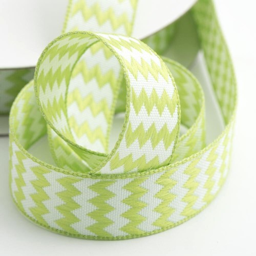 Gift Wrapping Ribbon - Zig Zag/ Chevron Design Double Sided 15mm, Cut Lengths - Picture 7 of 12