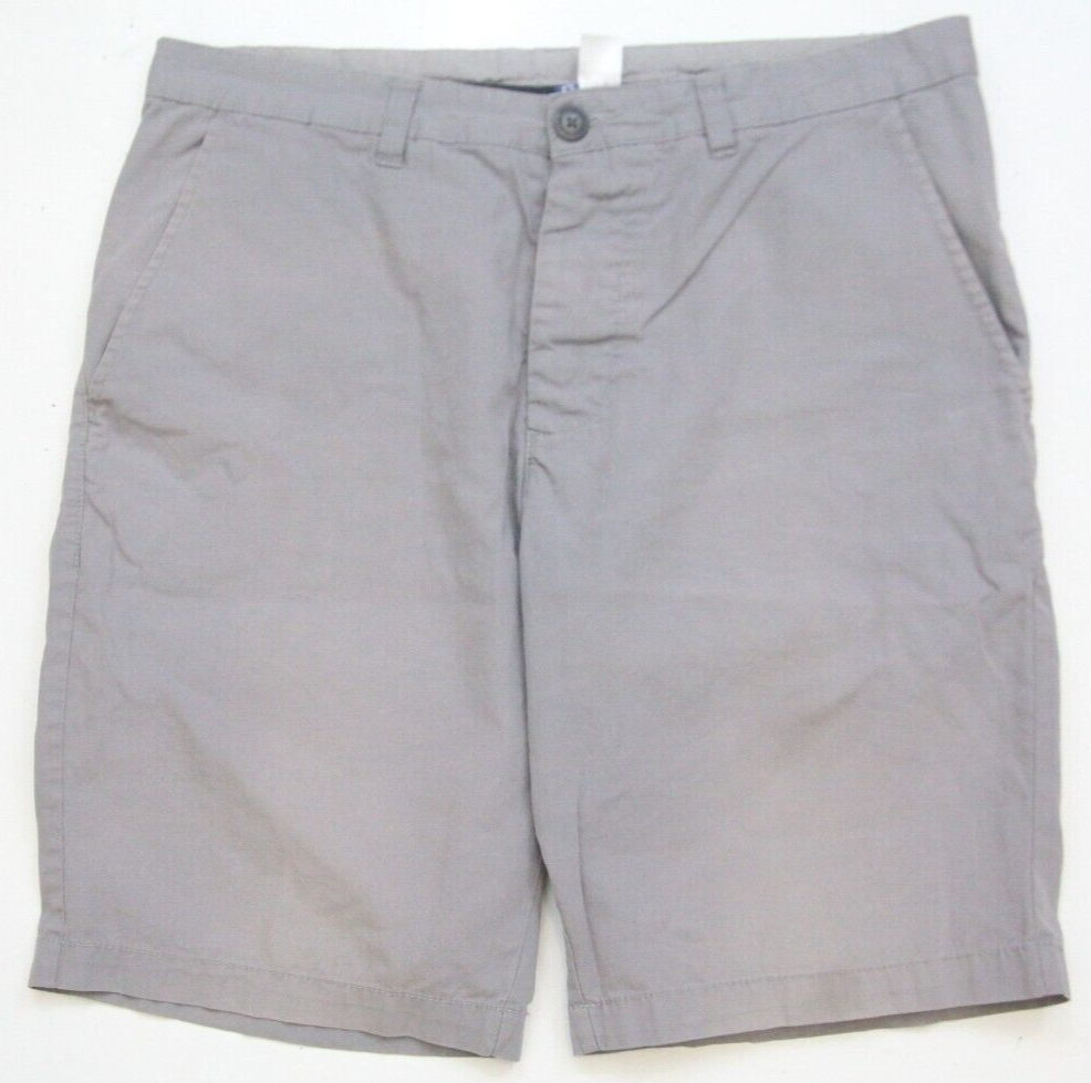 H&M Divided Gray Men's Solid Dress Shorts Mans Size Large 32